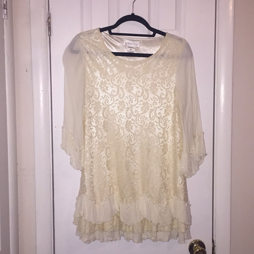 Cream Lace Blouse